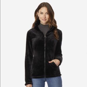 32 Degree - Heat Black Faux Fur Zip Up Jacket